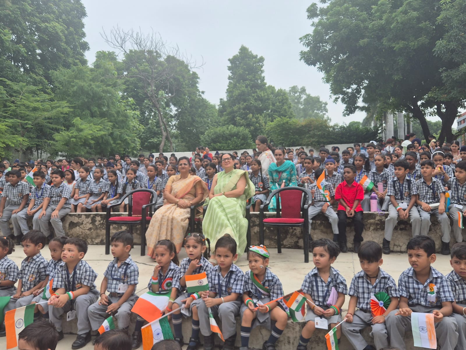 Students during Independence Day celebration