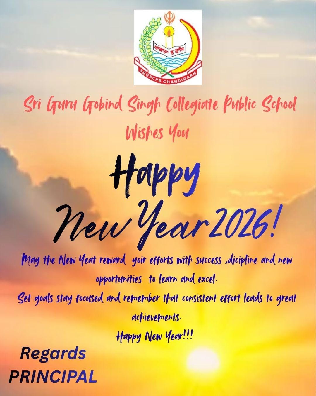 SGGS Collegiate Public School New Year Wishes 2026