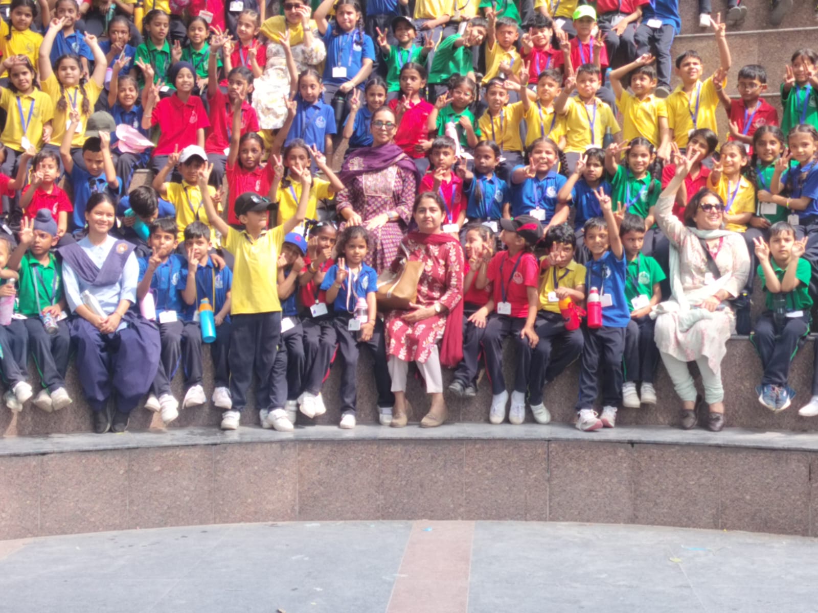 Class 1 and 2 students enjoying the trip