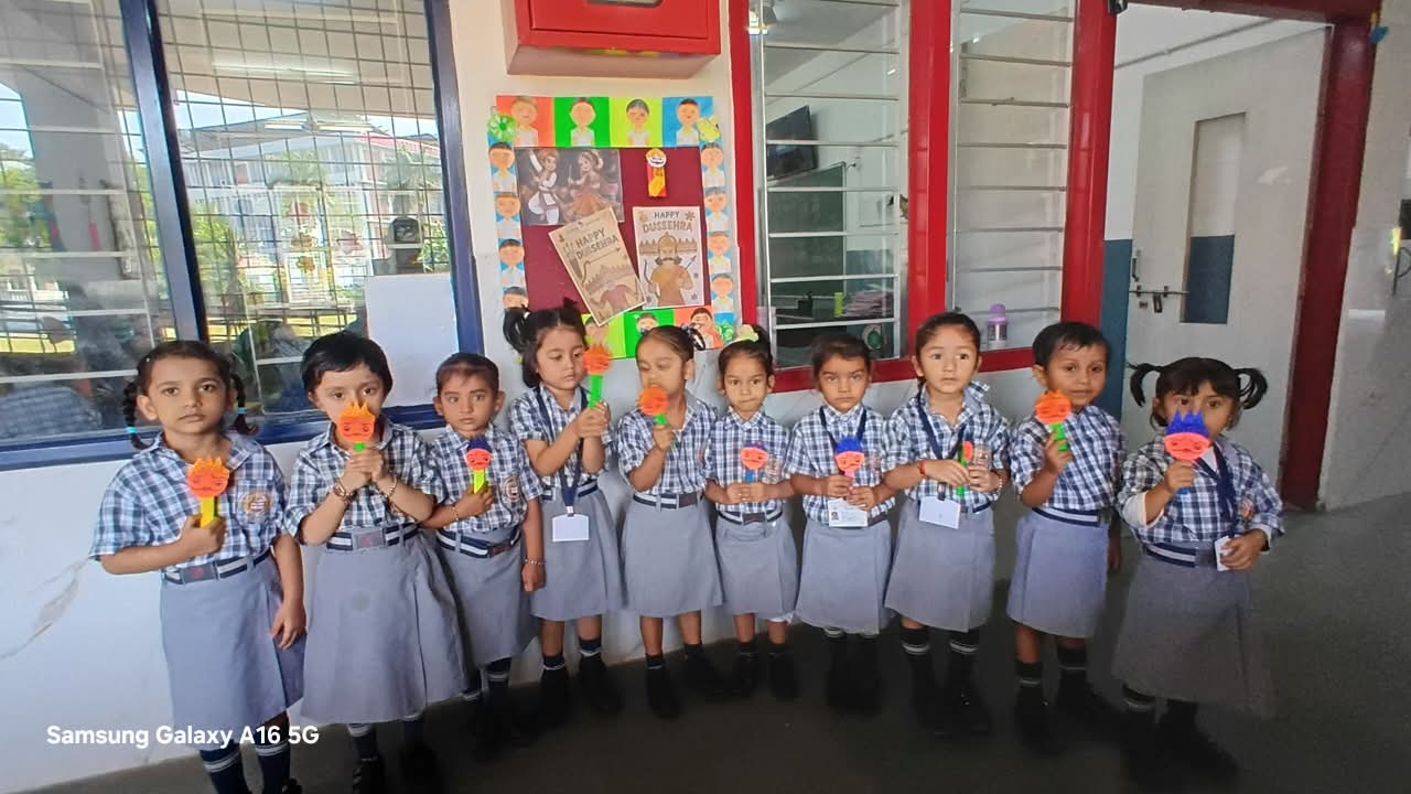 Children participating in school activities