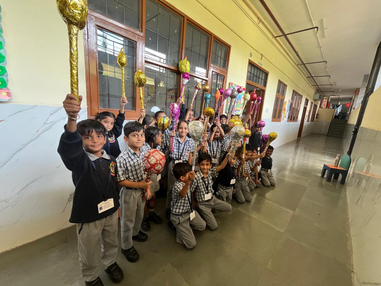 Children participating in festive activities