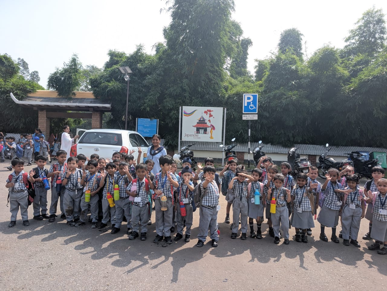 Kindergarten children at Japanese Garden
