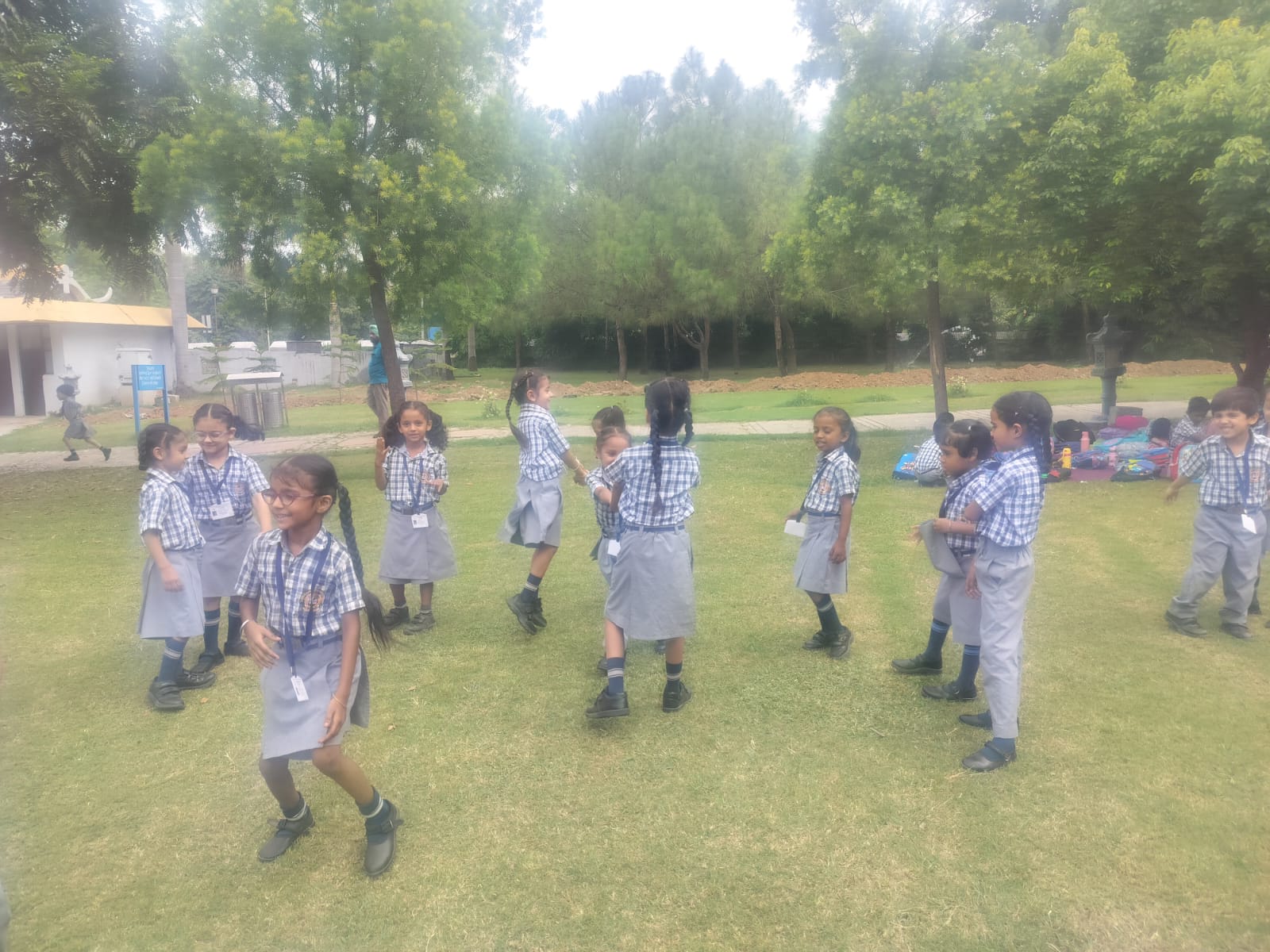 Students enjoying their educational trip