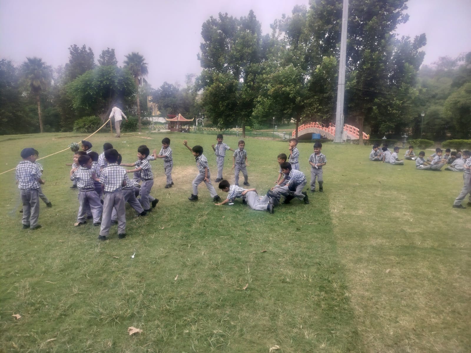 Children during educational trip