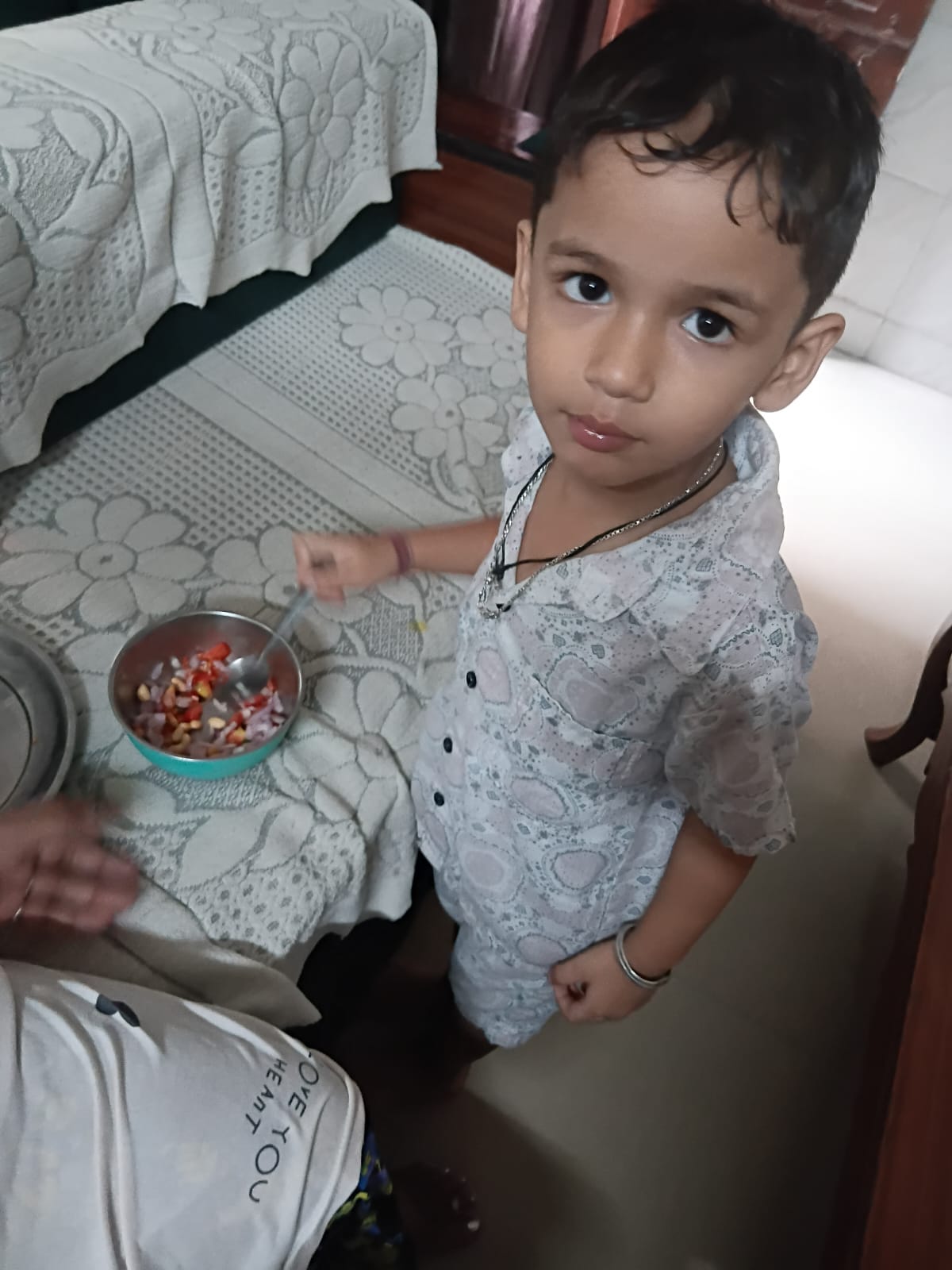 Kindergarten kid online class activity