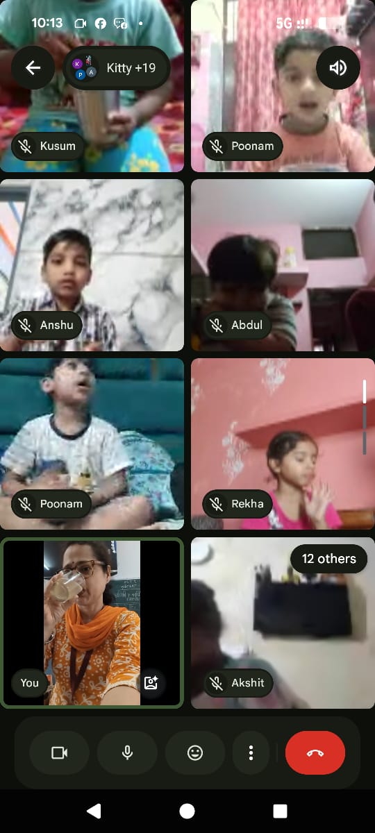 Online class interactive session group grid