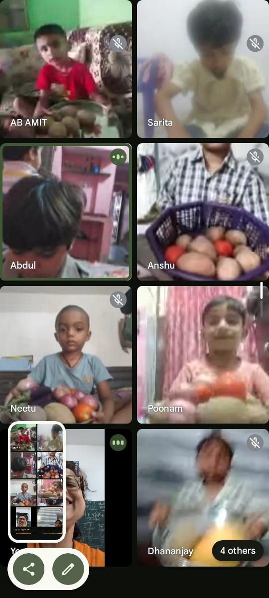 Online class interactive session group grid