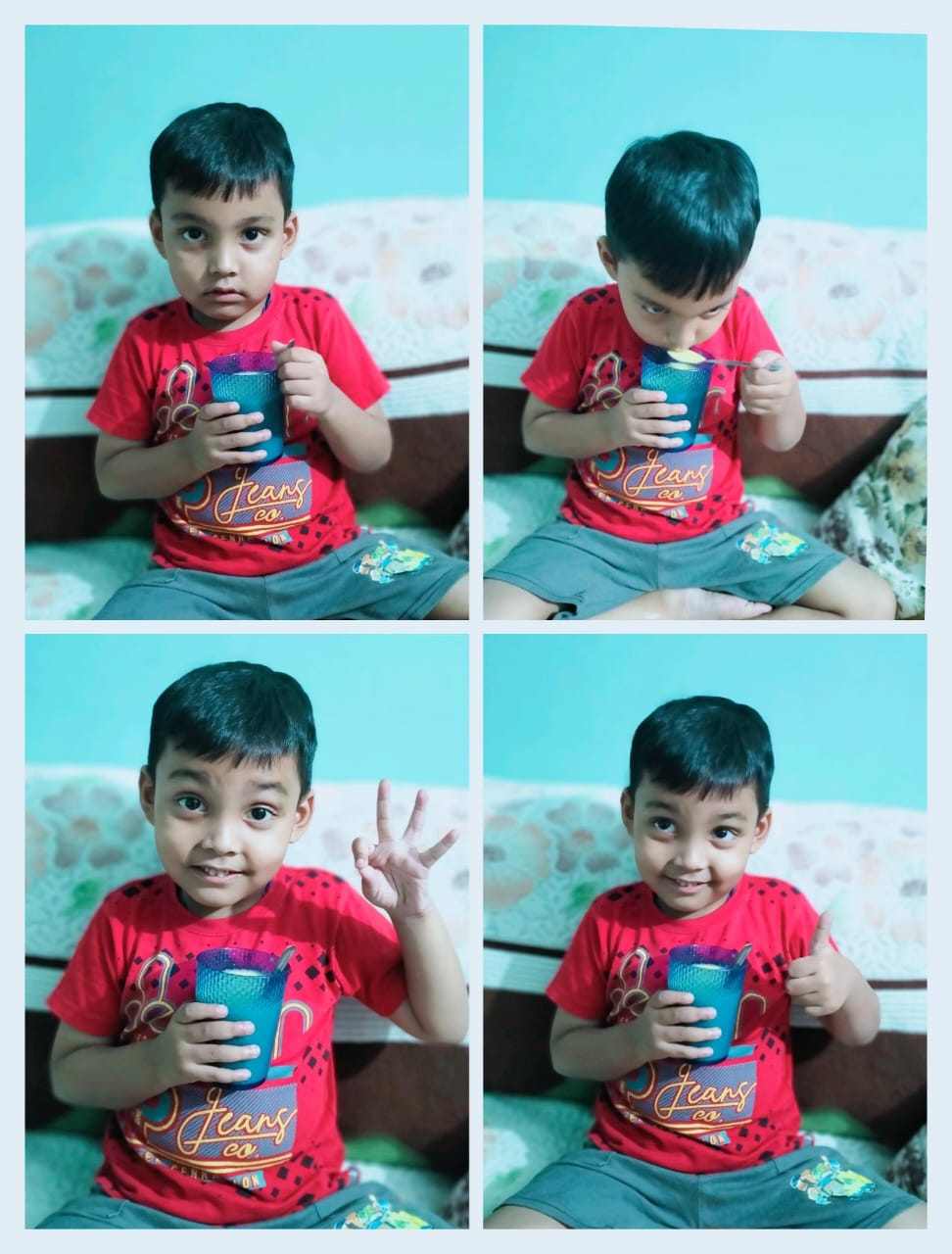 Kindergarten kid collage activity photo