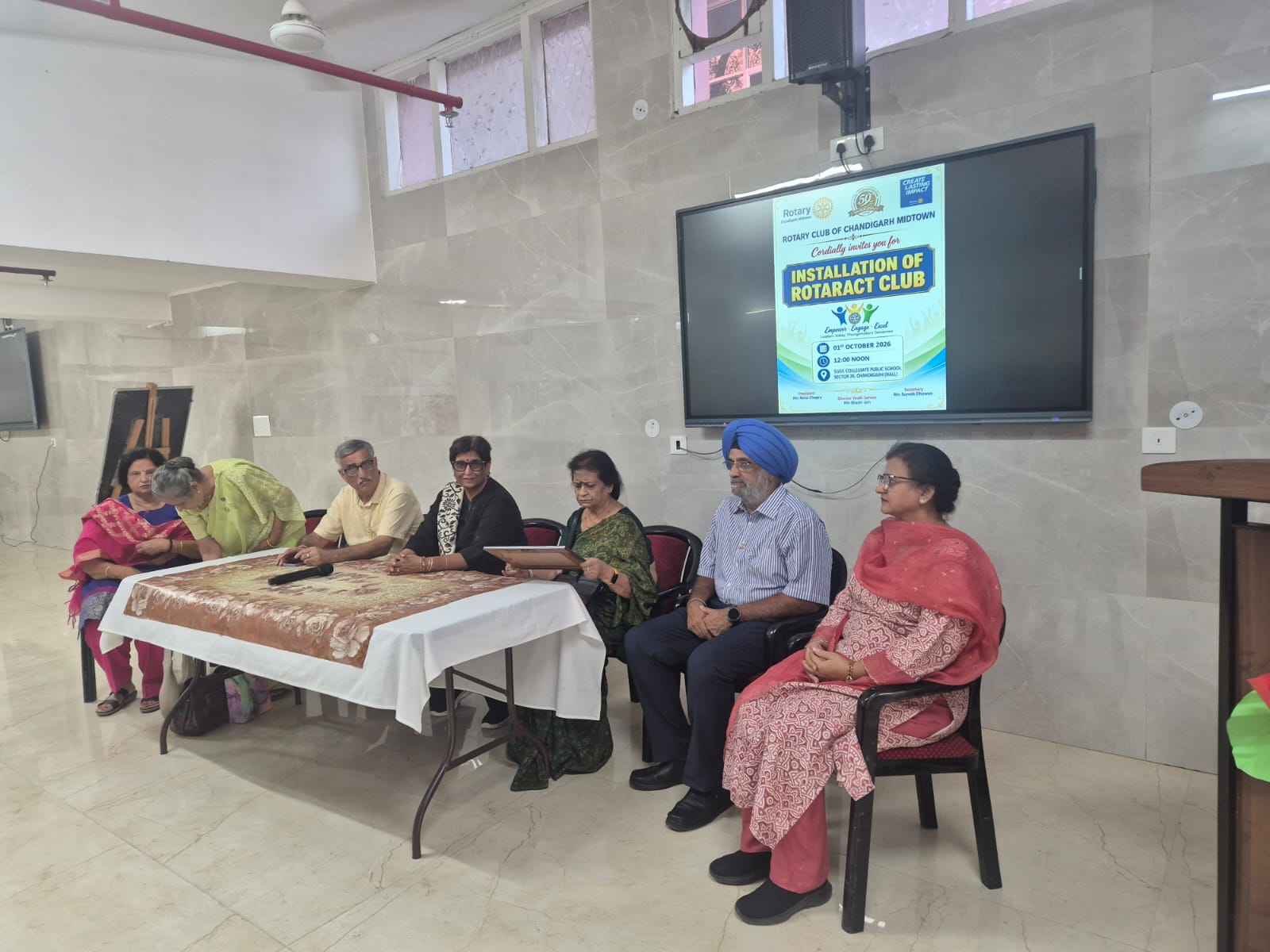 Installation of Rotaract Club at Sri Guru Gobind Singh Collegiate Public School