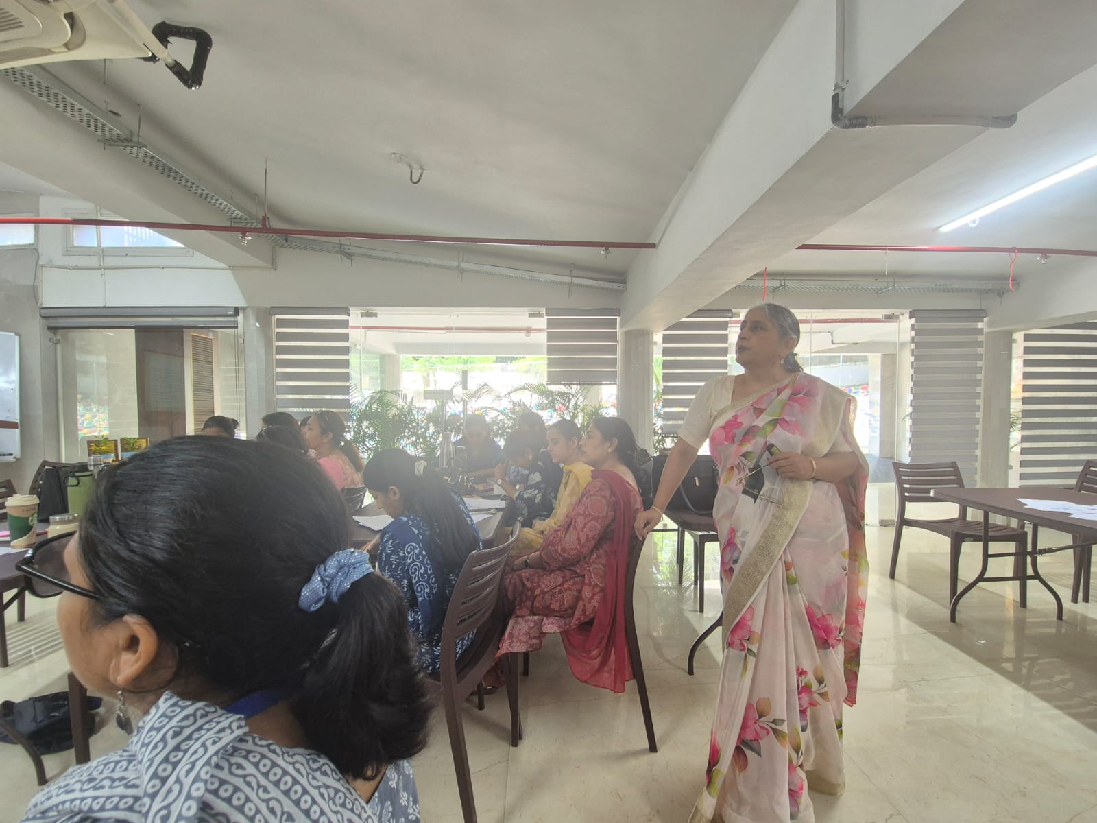 Teachers participating in activities